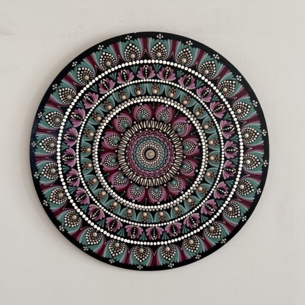 Çiçek dot mandala pano